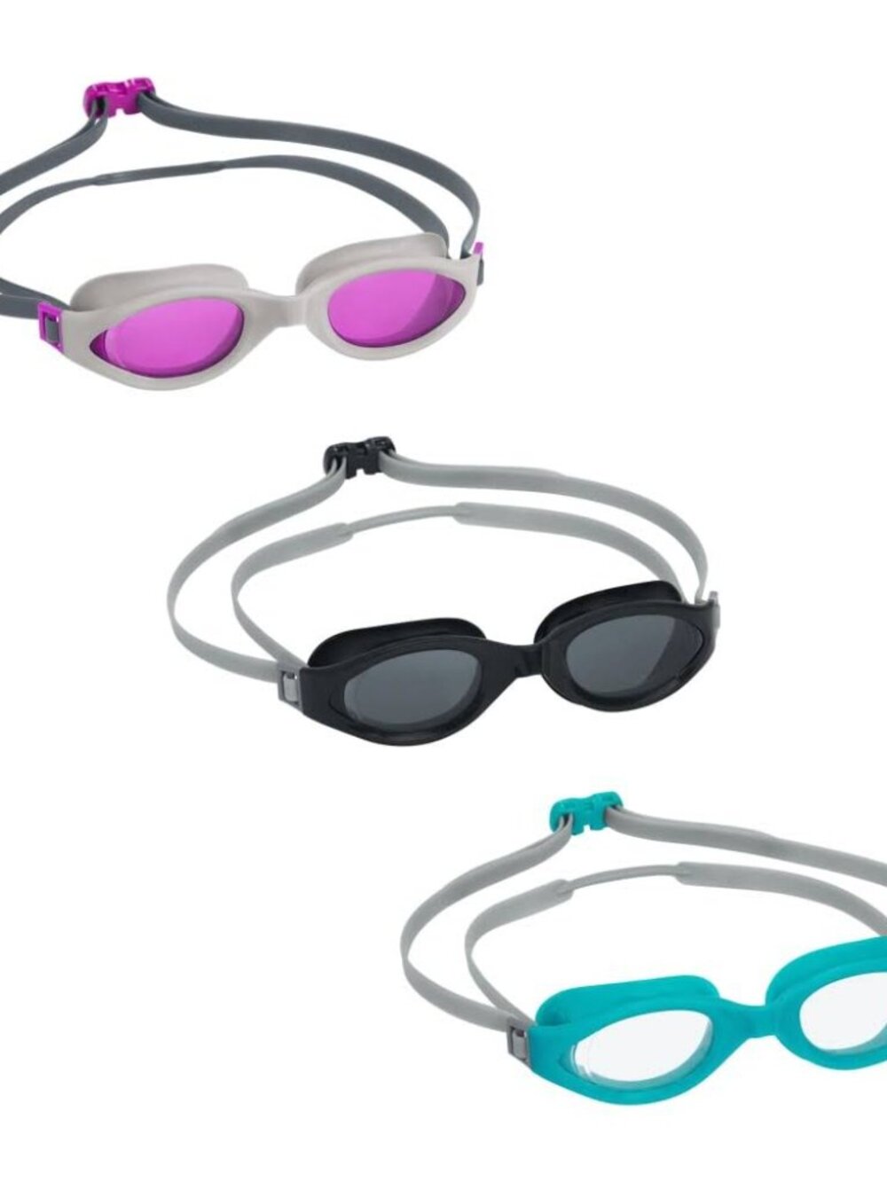 3 PACK OF Bestway® Accelera™ Goggles, Adult 14+ NEW IN PACKAGING
